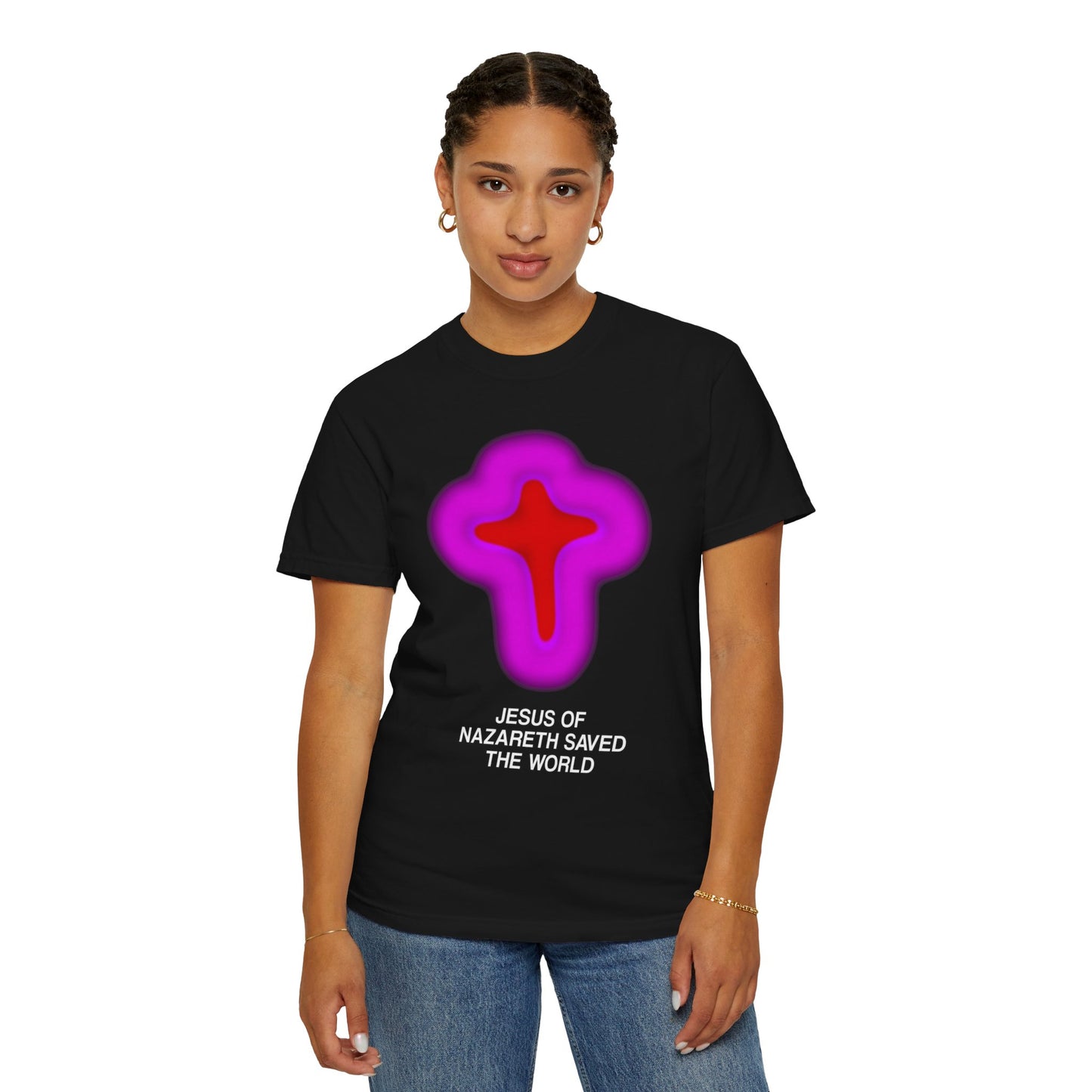 PINK/RED CROSS TEE